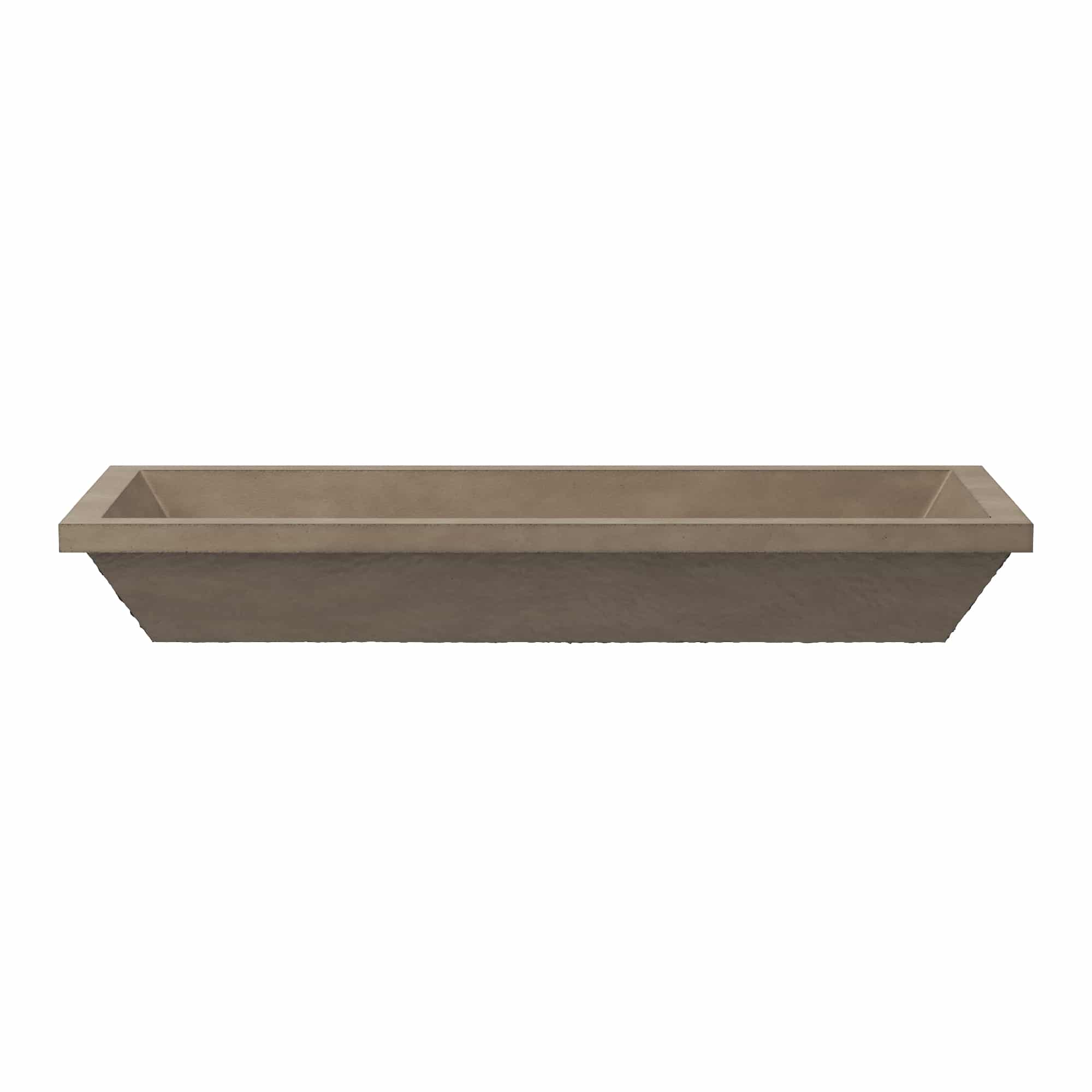 Native Trails Arcata 37" x 15" Rectangle Undermount NativeStone Concrete Bathroom Sink, Earth, NSL3715-E Product Image