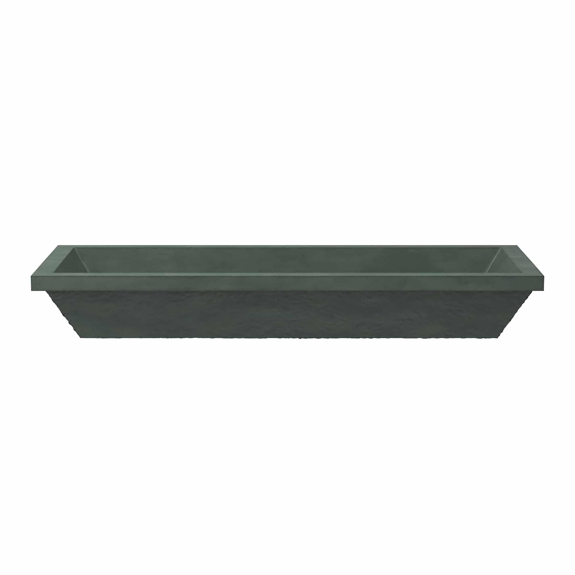 Native Trails Arcata 37" x 15" Rectangle Undermount NativeStone Concrete Bathroom Sink, Forest, NSL3715-F Product Image