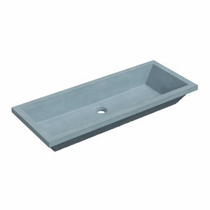 Native Trails Arcata 37" x 15" Rectangle Undermount NativeStone Concrete Bathroom Sink, Ocean, NSL3715-O