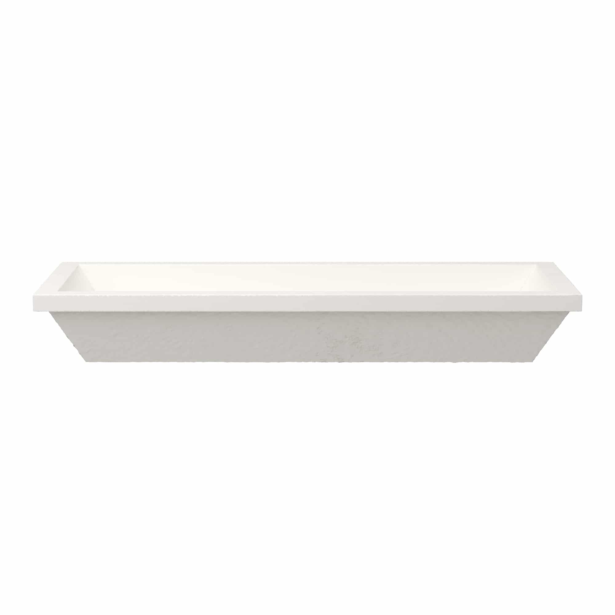 Native Trails Arcata 37" x 15" Rectangle Undermount NativeStone Concrete Bathroom Sink, Pearl, NSL3715-P Product Image
