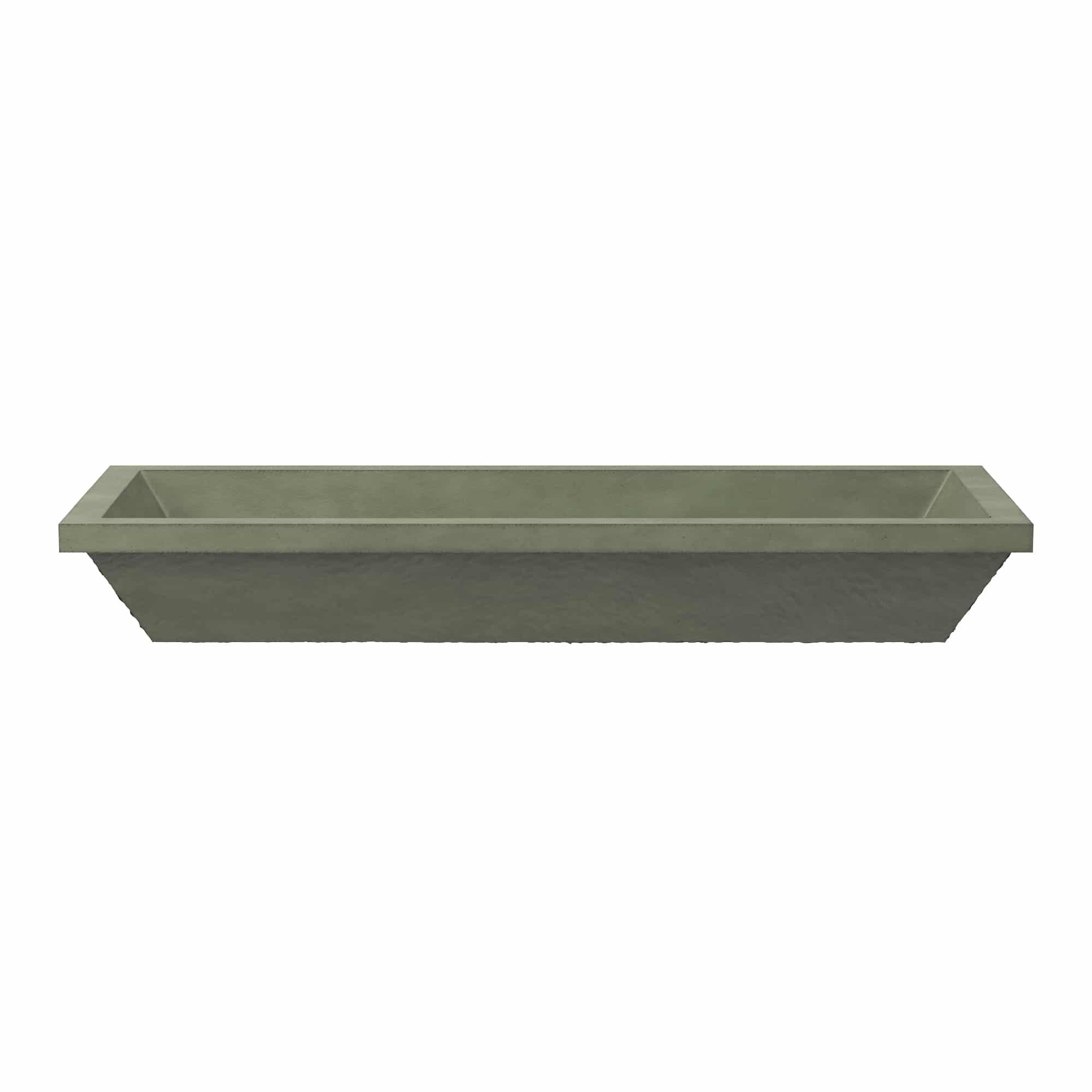 Native Trails Arcata 37" x 15" Rectangle Undermount NativeStone Concrete Bathroom Sink, Sage, NSL3715-G Product Image