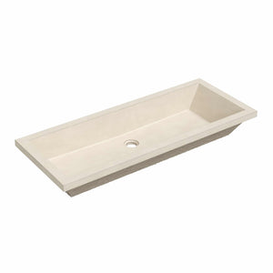 Native Trails Arcata 37" x 15" Rectangle Undermount NativeStone Concrete Bathroom Sink, Sand, NSL3715-D