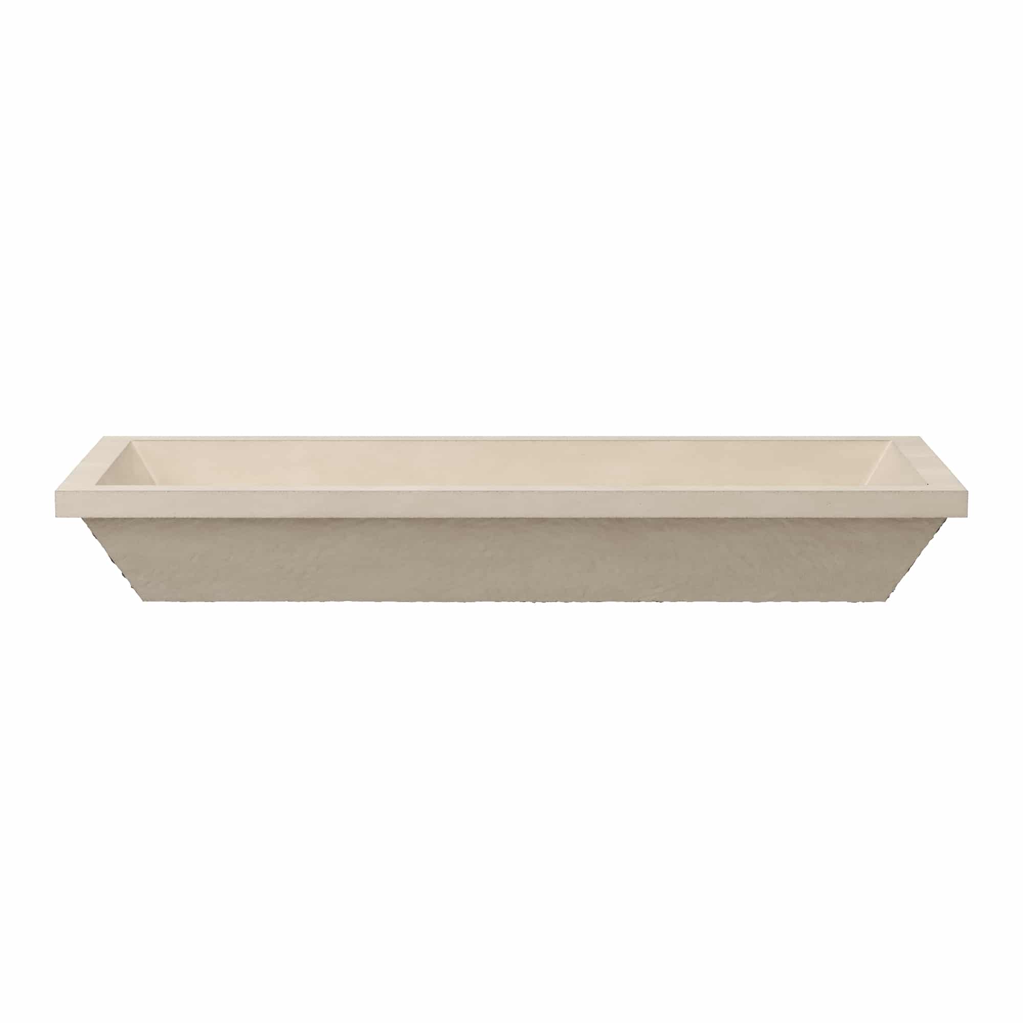 Native Trails Arcata 37" x 15" Rectangle Undermount NativeStone Concrete Bathroom Sink, Sand, NSL3715-D Product Image
