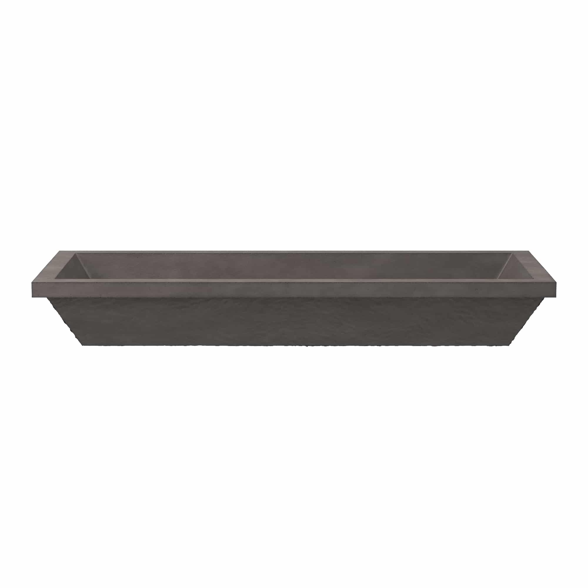 Native Trails Arcata 37" x 15" Rectangle Undermount NativeStone Concrete Bathroom Sink, Slate, NSL3715-S Product Image