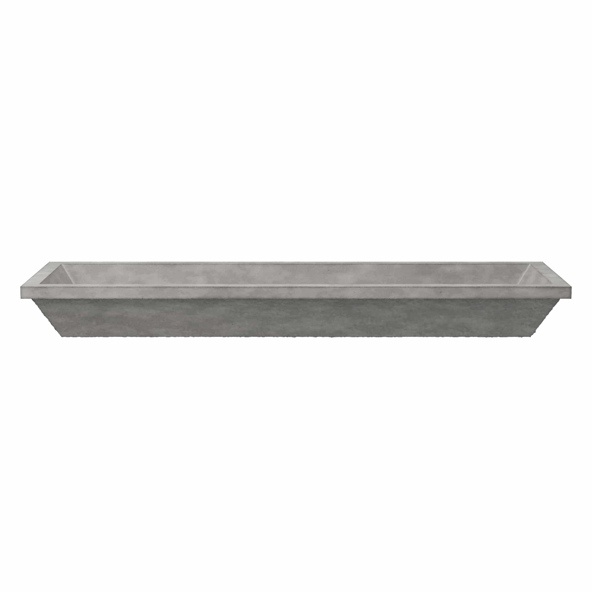 Native Trails Arcata 49" x 15" Rectangle Undermount NativeStone Concrete Bathroom Sink, Ash, NSL4915-A Product Image