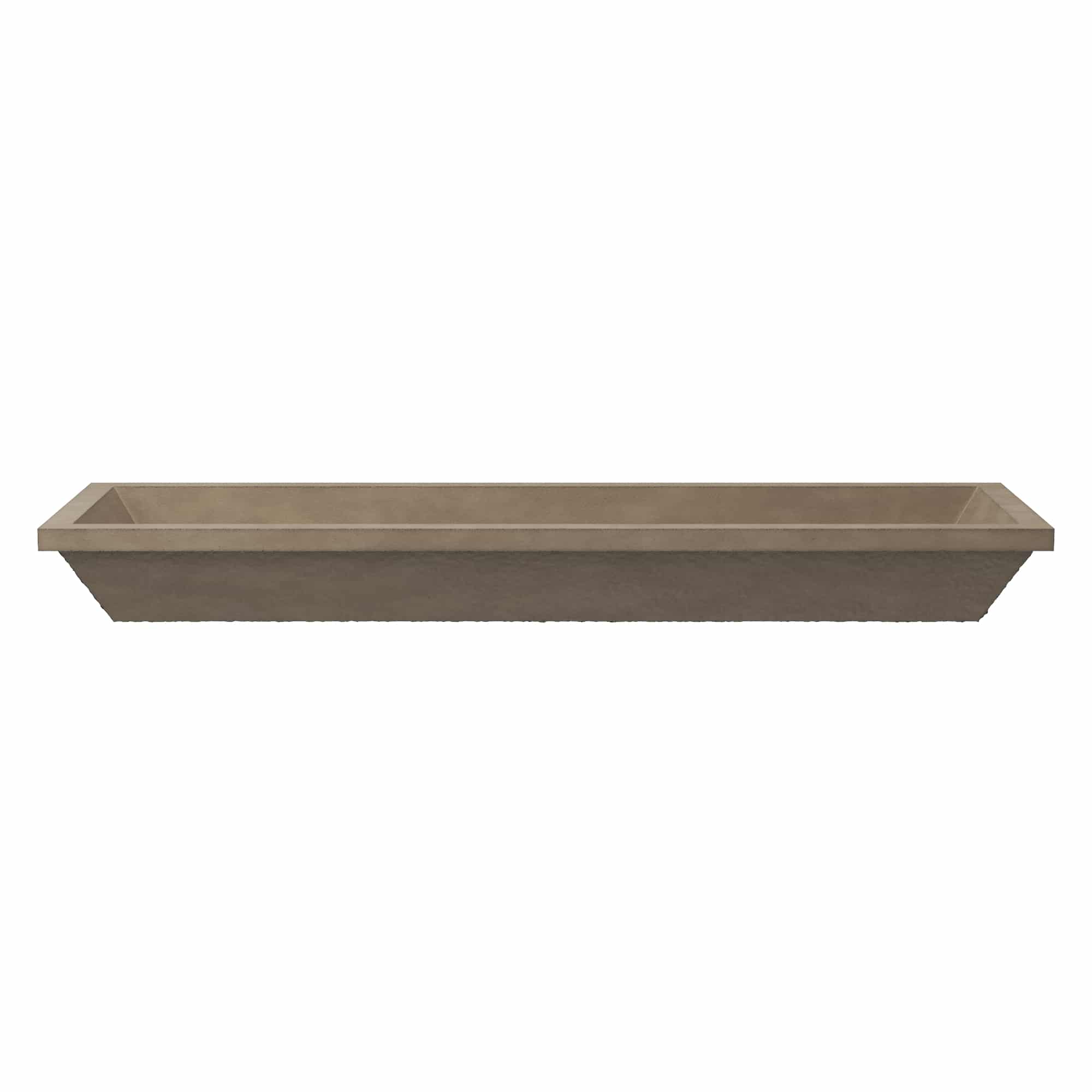 Native Trails Arcata 49" x 15" Rectangle Undermount NativeStone Concrete Bathroom Sink, Earth, NSL4915-E Product Image