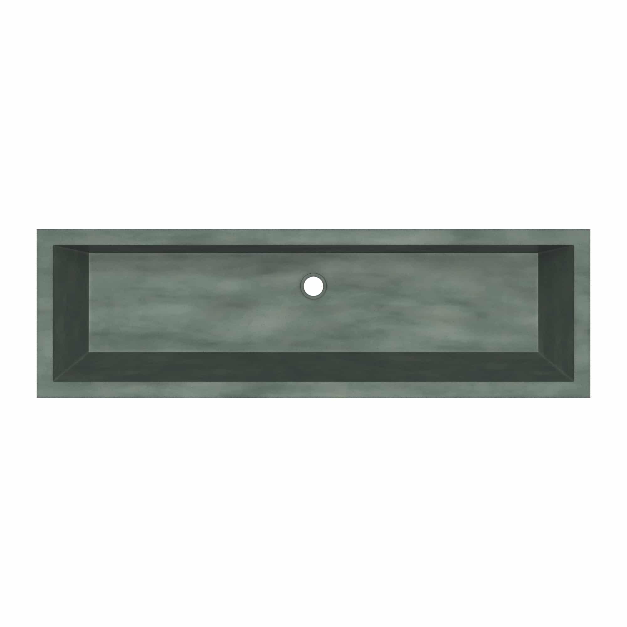 Native Trails Arcata 49" x 15" Rectangle Undermount NativeStone Concrete Bathroom Sink, Forest, NSL4915-F Product Image