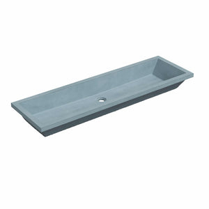 Native Trails Arcata 49" x 15" Rectangle Undermount NativeStone Concrete Bathroom Sink, Ocean, NSL4915-O