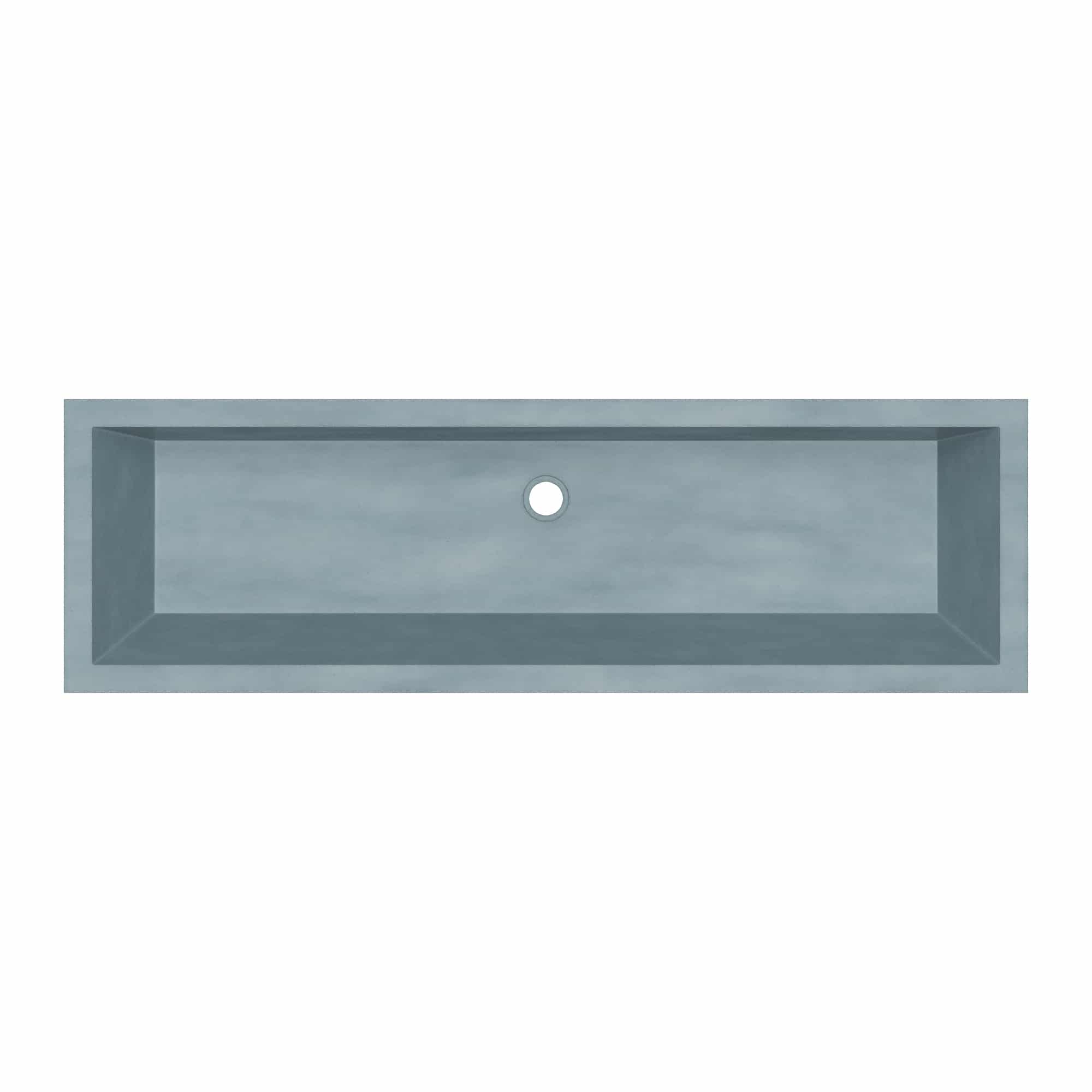 Native Trails Arcata 49" x 15" Rectangle Undermount NativeStone Concrete Bathroom Sink, Ocean, NSL4915-O Product Image