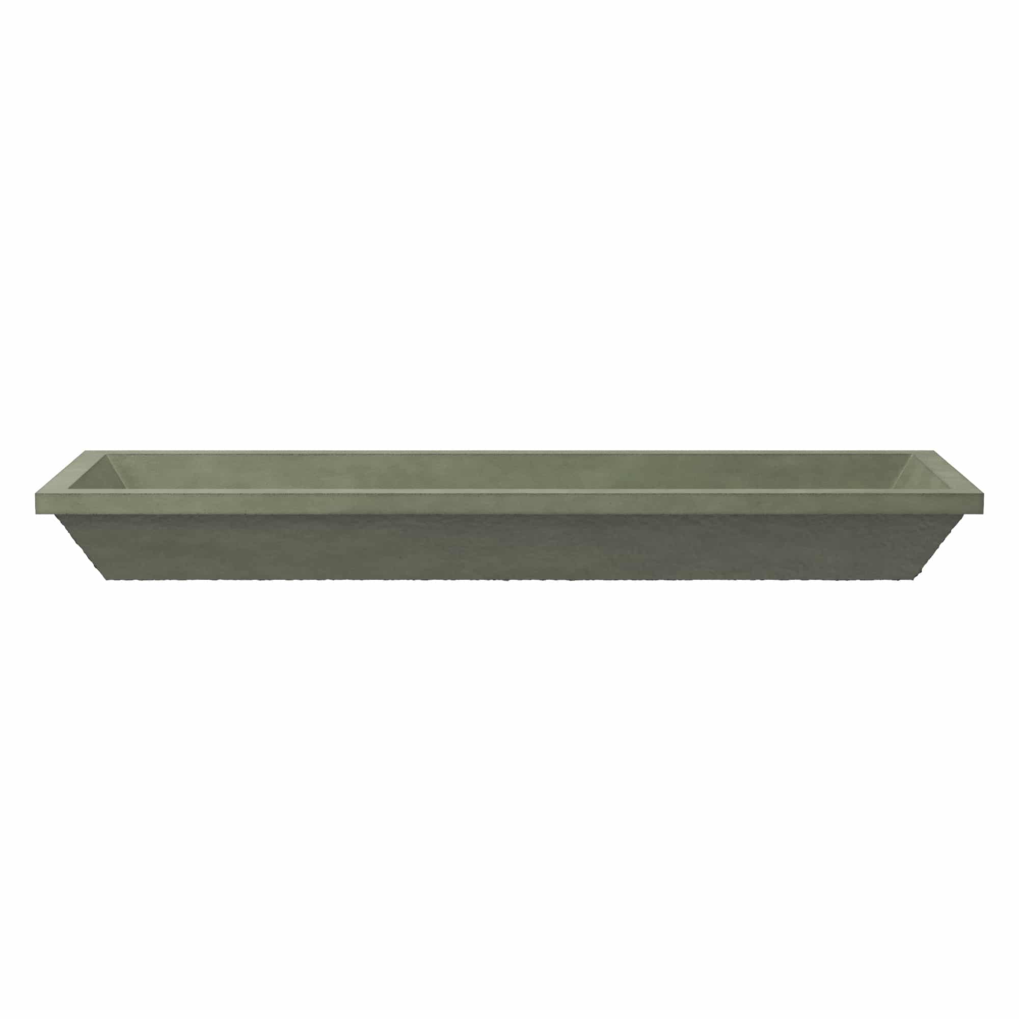 Native Trails Arcata 49" x 15" Rectangle Undermount NativeStone Concrete Bathroom Sink, Sage, NSL4915-G Product Image
