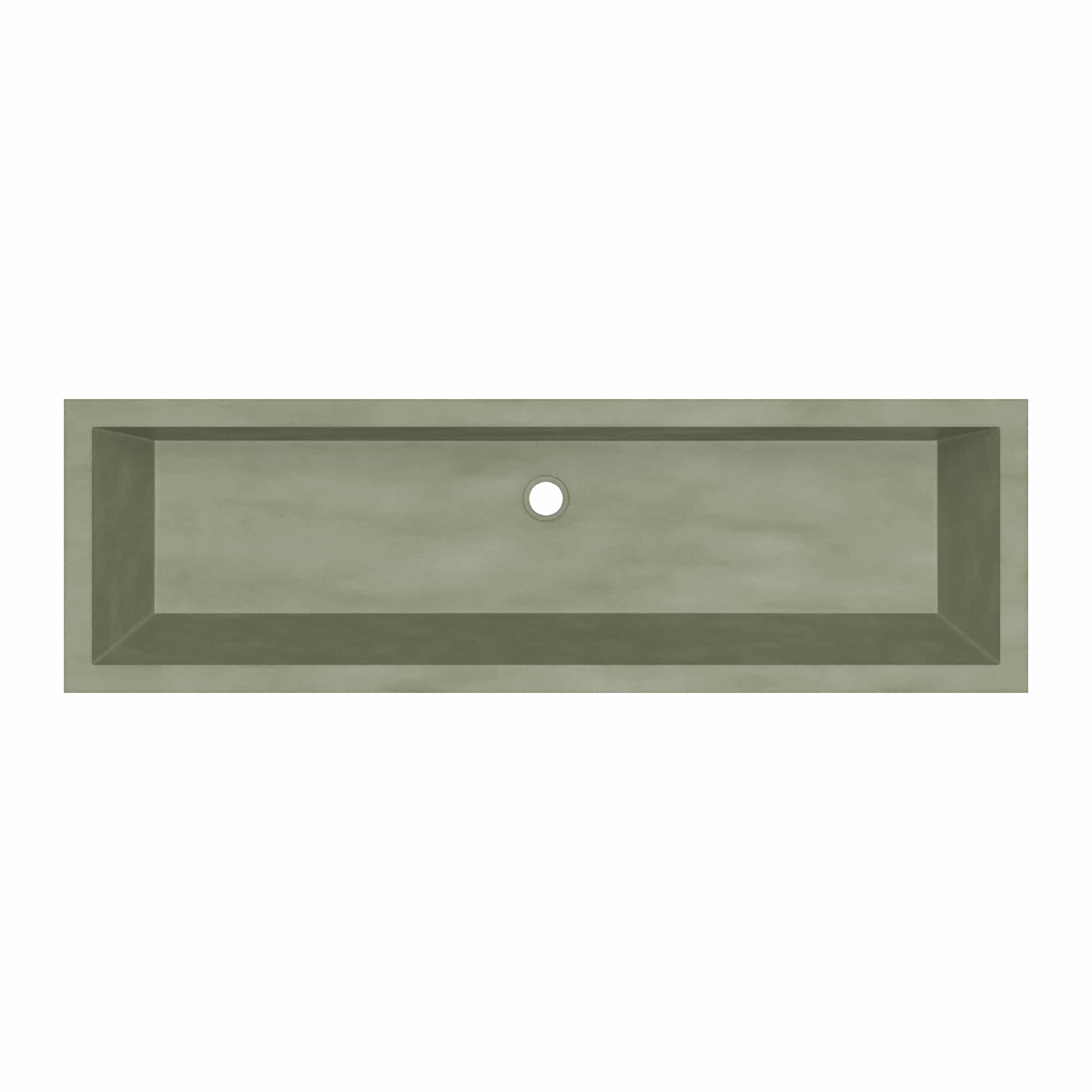 Native Trails Arcata 49" x 15" Rectangle Undermount NativeStone Concrete Bathroom Sink, Sage, NSL4915-G Product Image