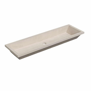 Native Trails Arcata 49" x 15" Rectangle Undermount NativeStone Concrete Bathroom Sink, Sand, NSL4915-D