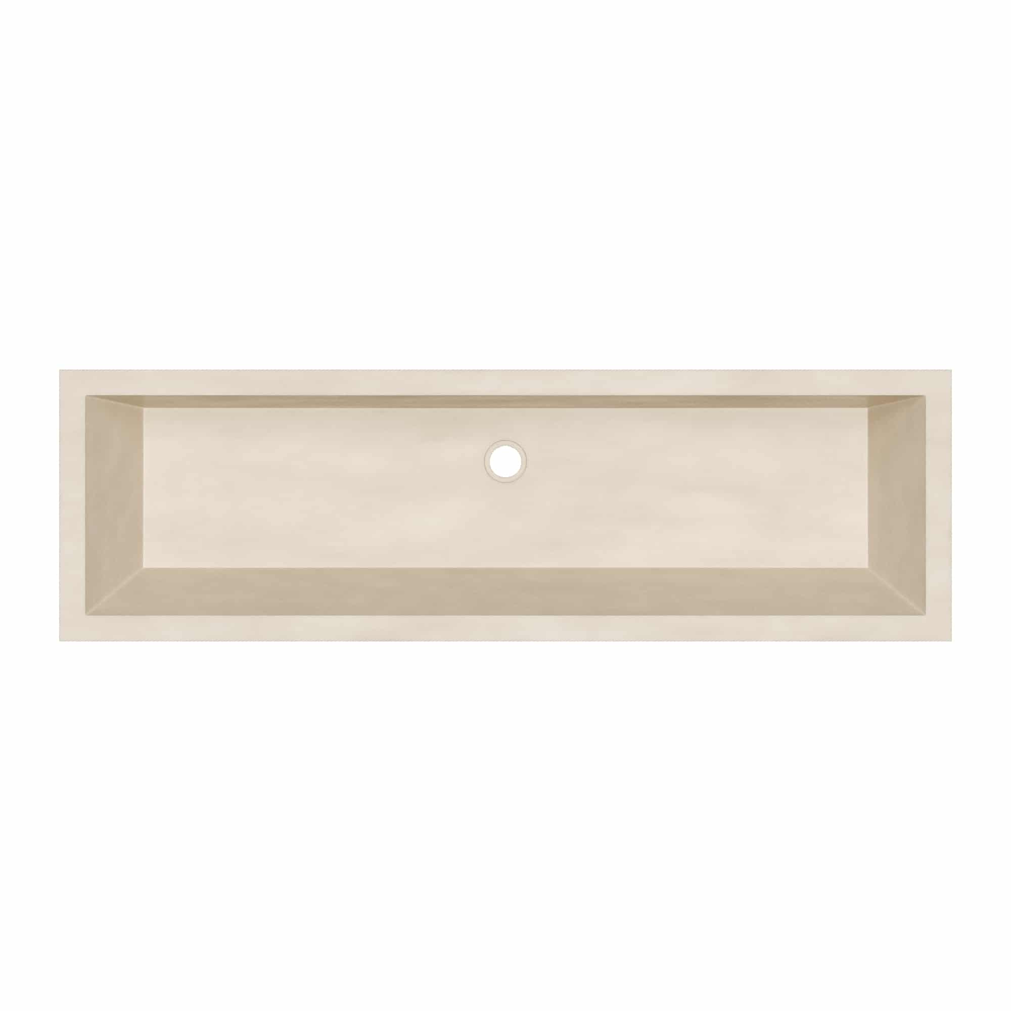 Native Trails Arcata 49" x 15" Rectangle Undermount NativeStone Concrete Bathroom Sink, Sand, NSL4915-D Product Image