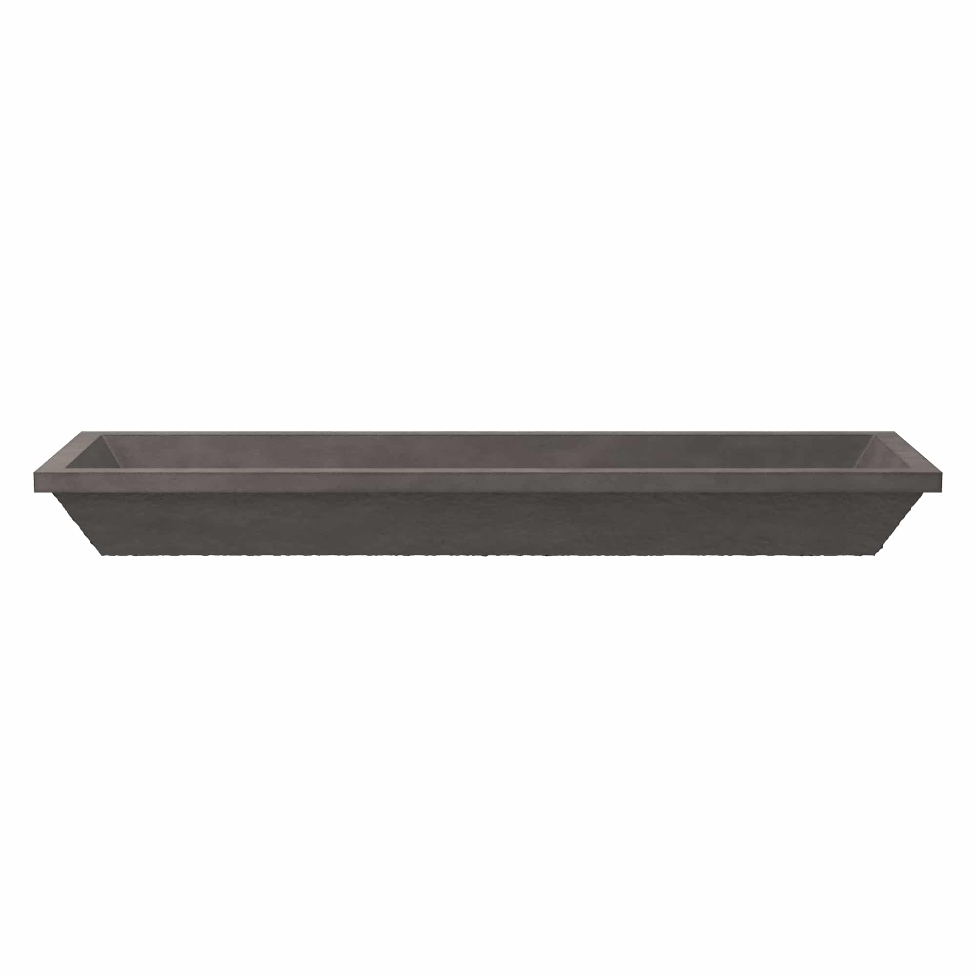 Native Trails Arcata 49" x 15" Rectangle Undermount NativeStone Concrete Bathroom Sink, Slate, NSL4915-S Product Image