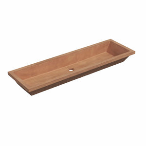 Native Trails Arcata 49" x 15" Rectangle Undermount NativeStone Concrete Bathroom Sink, Terracotta, NSL4915-T