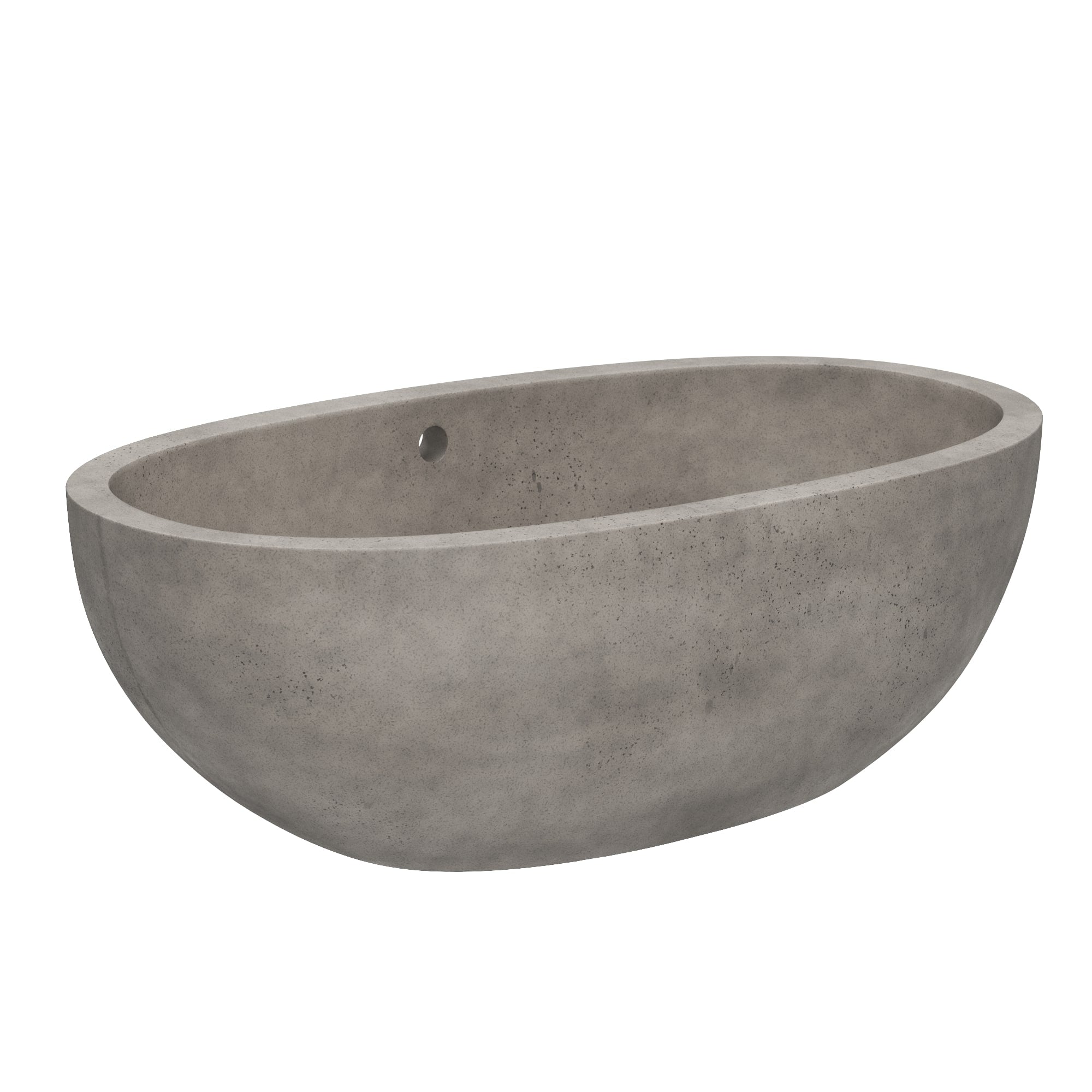 Native Trails 62" NativeStone Concrete Avalon 62" Bathtub, Ash, NST6236-A
