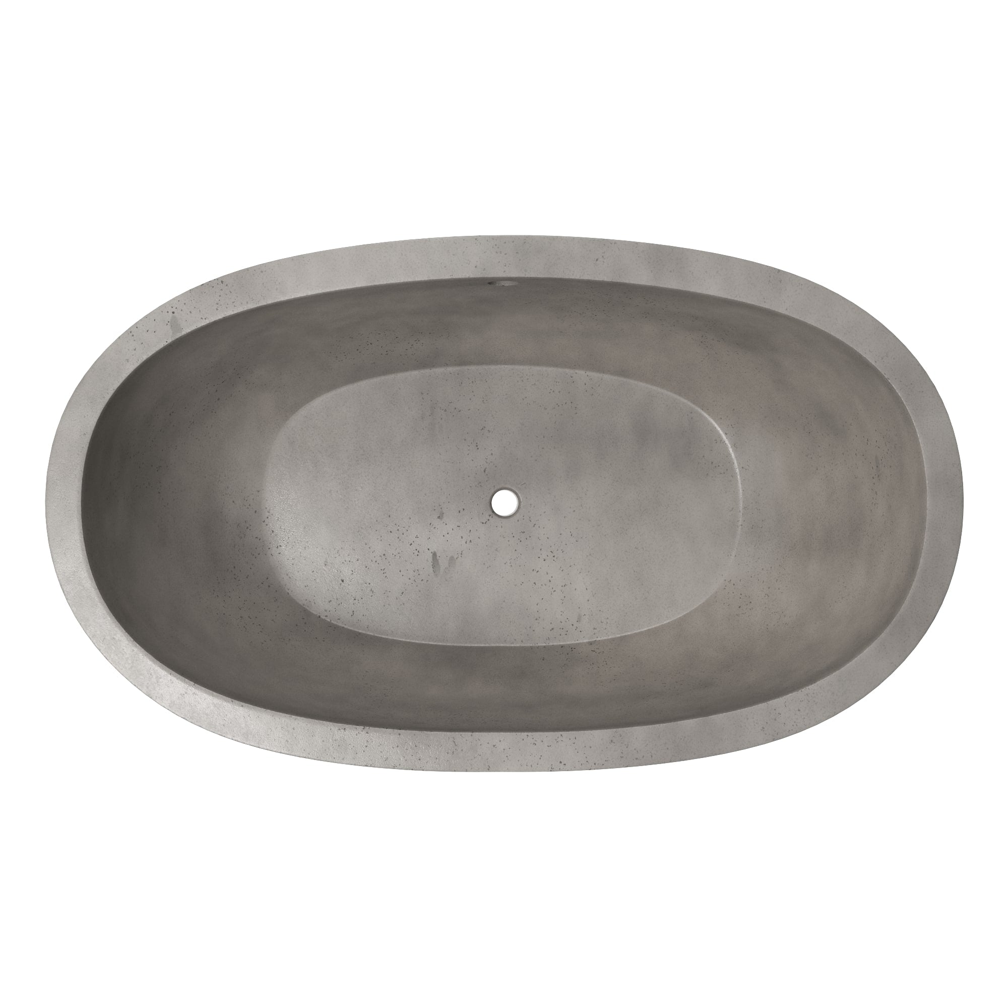 Native Trails 62" NativeStone Concrete Avalon 62" Bathtub, Ash, NST6236-A