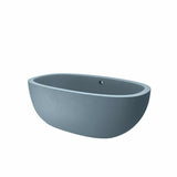 Native Trails 62" NativeStone Concrete Avalon Freestanding Bathtub, Ocean, NST6236-O