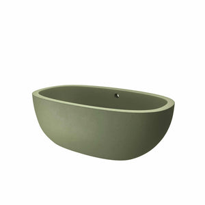 Native Trails 62" NativeStone Concrete Avalon Freestanding Bathtub, Sage, NST6236-G