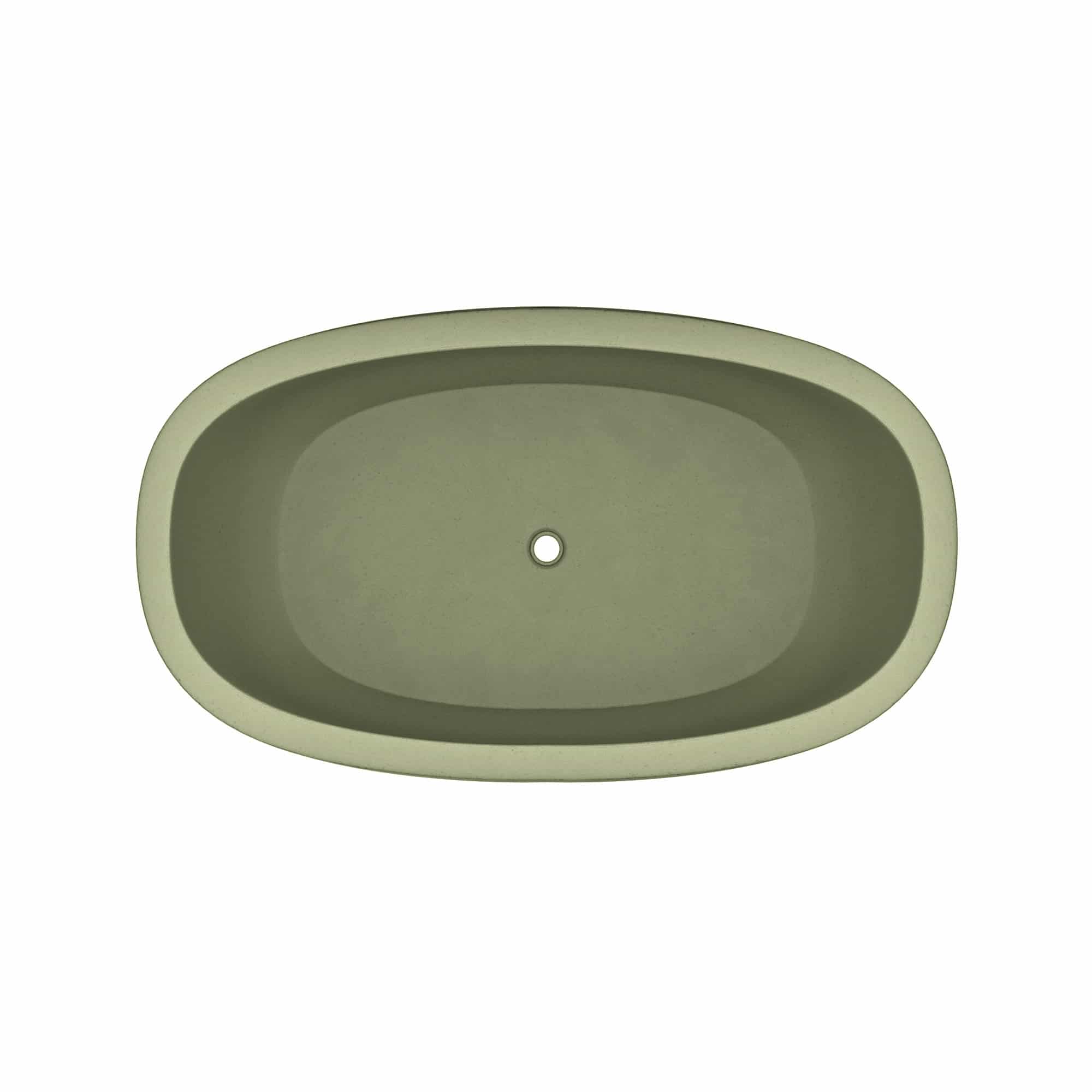 Native Trails 62" NativeStone Concrete Avalon Freestanding Bathtub, Sage, NST6236-G