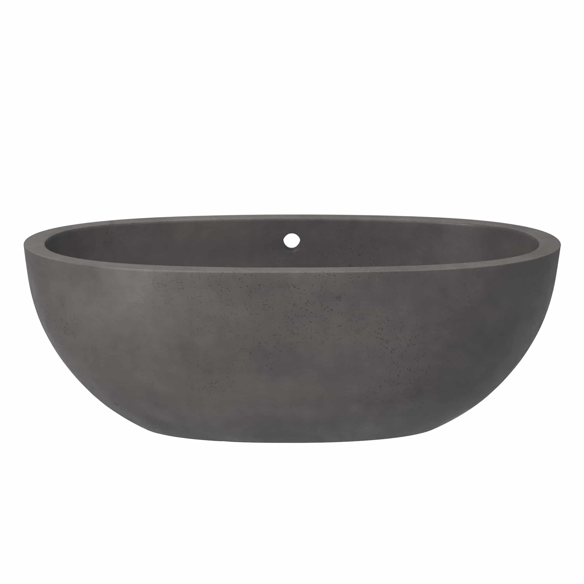 Native Trails Avalon 62" Freestanding NativeStone Concrete Bathtub in Slate, NST6236-S