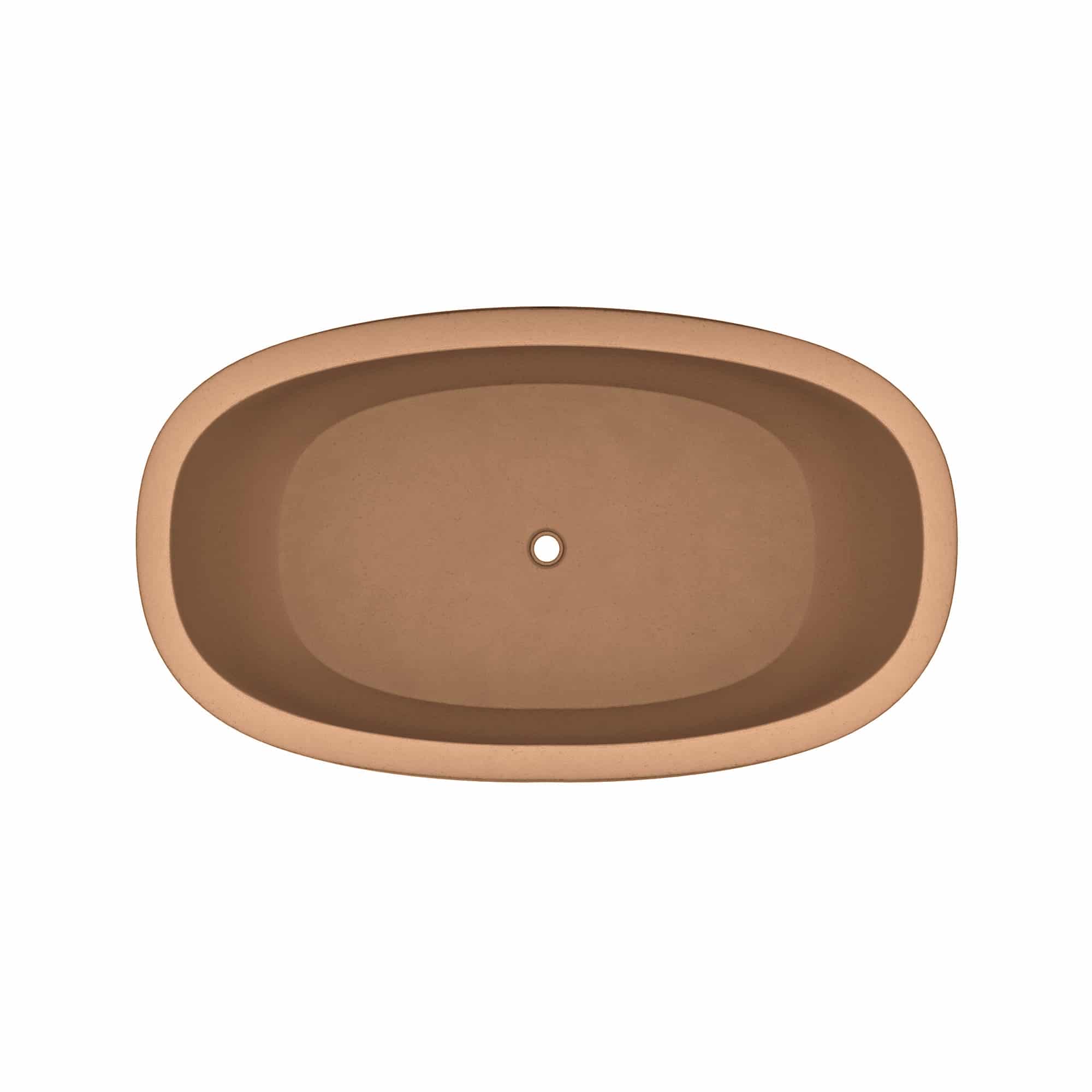 Native Trails 62" NativeStone Concrete Avalon Freestanding Bathtub, Terracotta, NST6236-T