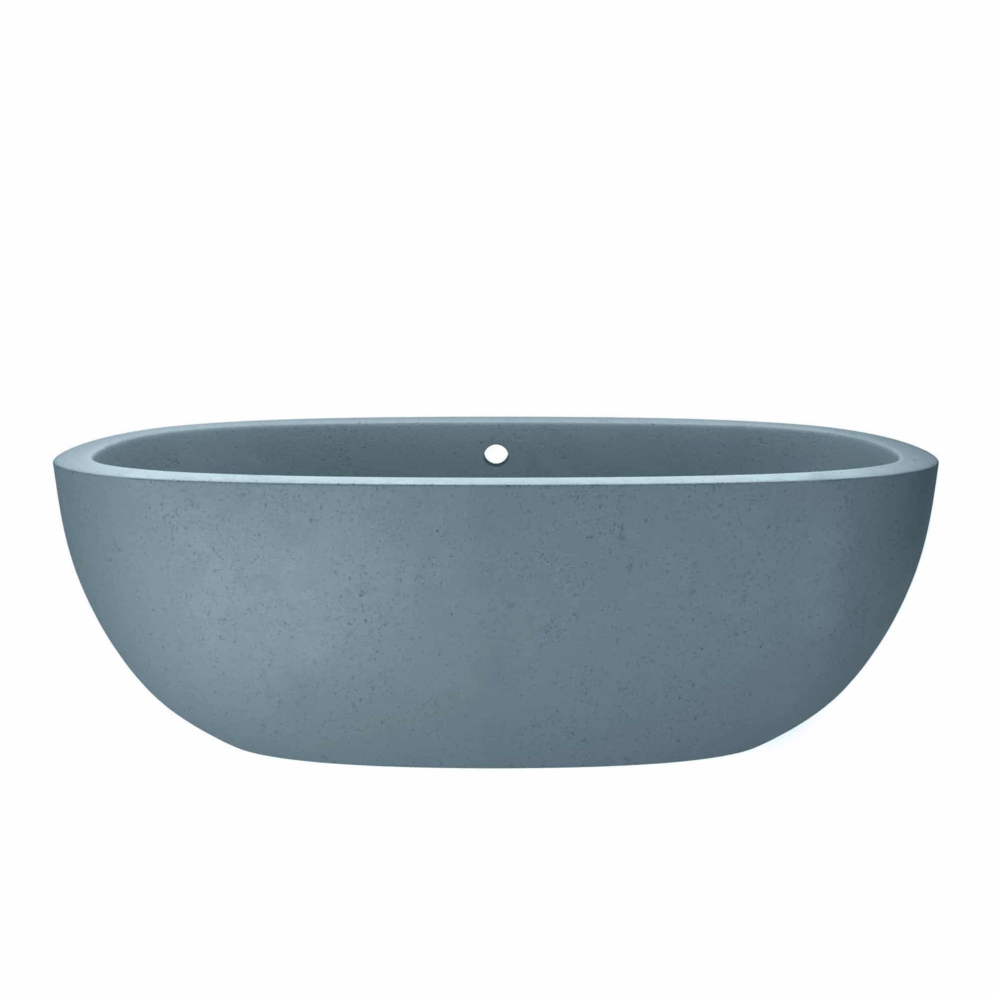 Native Trails 72" NativeStone Concrete Avalon Freestanding Bathtub, Ocean, NST7236-O