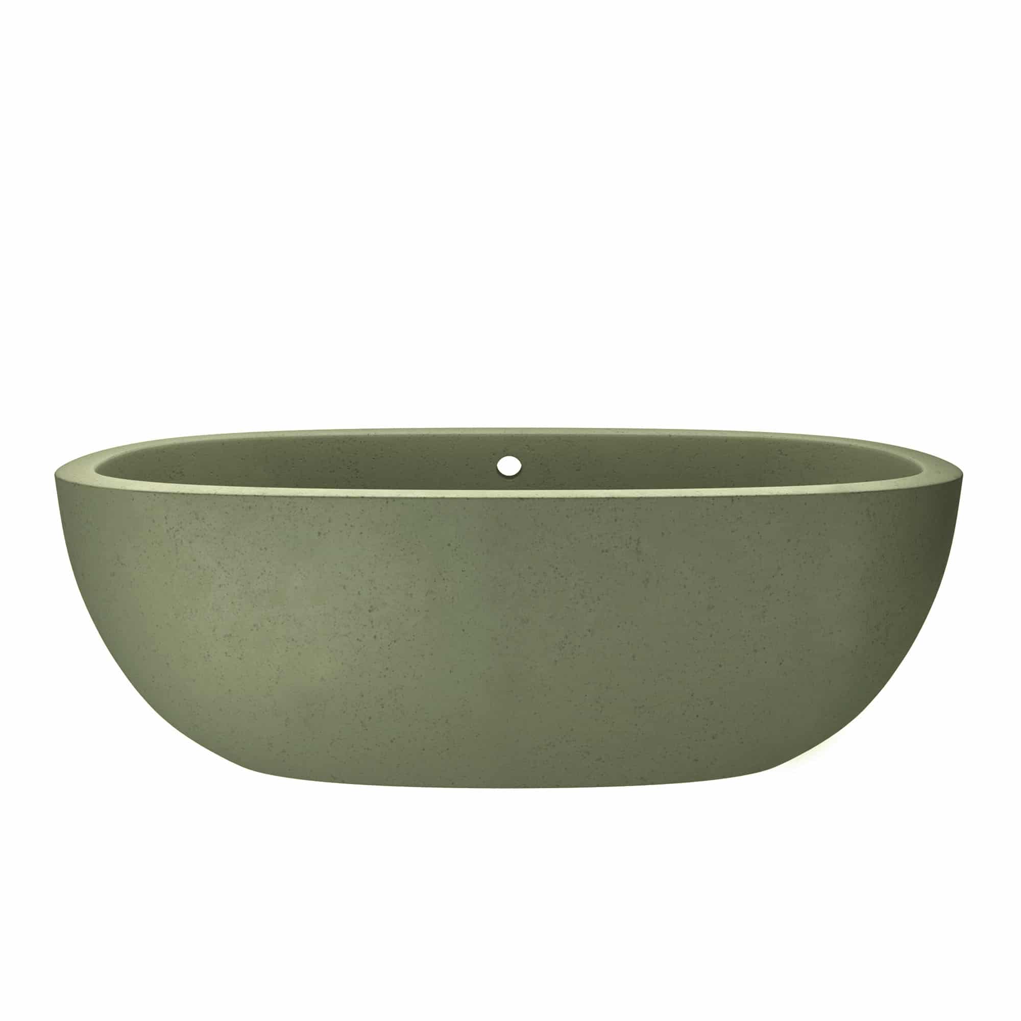 Native Trails 72" NativeStone Concrete Avalon Freestanding Bathtub, Sage, NST7236-G Product Image