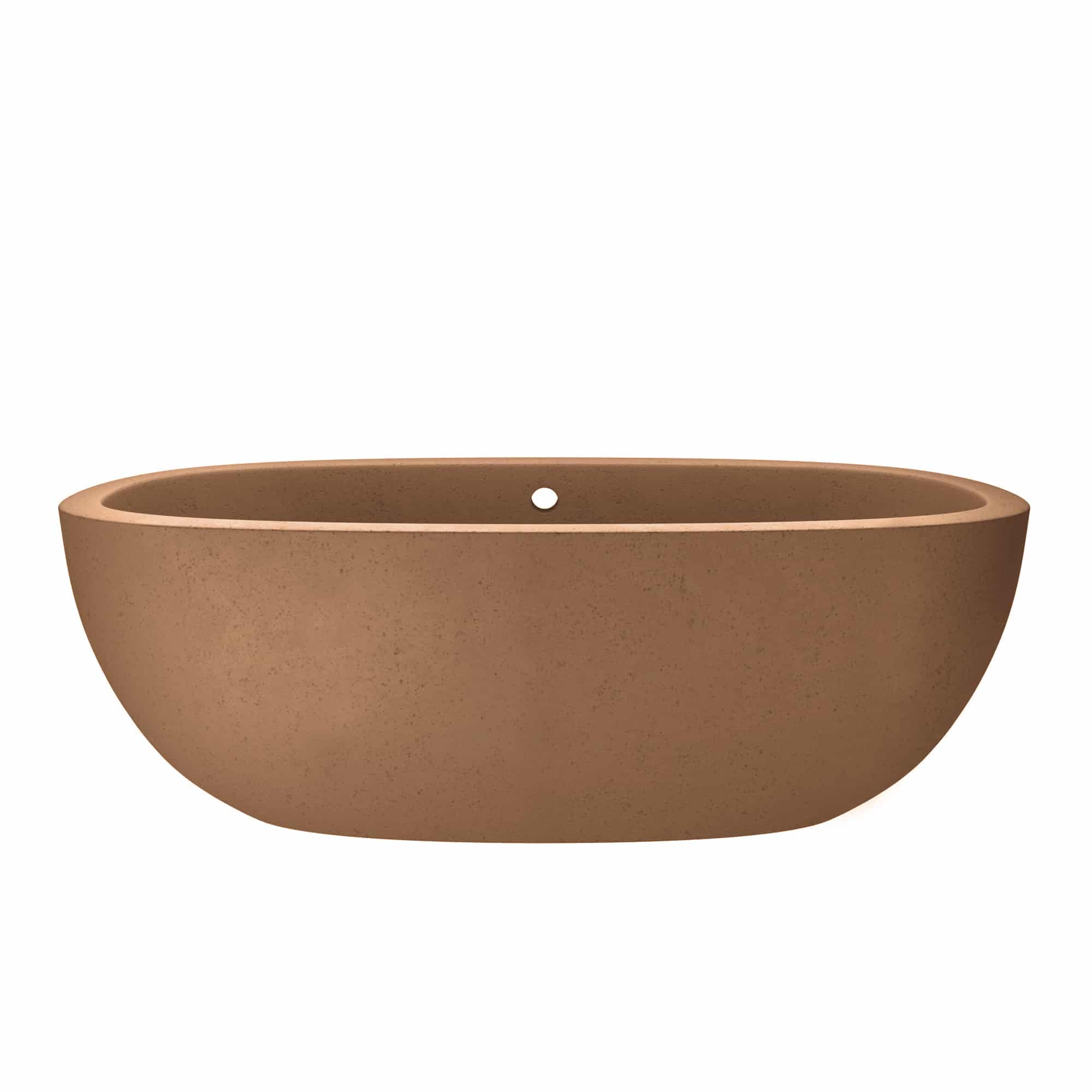 Native Trails 72" NativeStone Concrete Avalon Freestanding Bathtub, Terracotta, NST7236-T Product Image