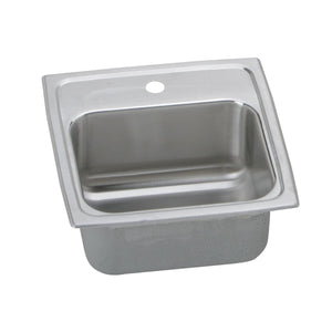 Alternate Image for Elkay Lustertone Classic 15" Rectangular Stainless Steel ADA Bar/Prep Sink, 1 Faucet Hole, BLRQ15601