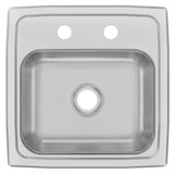 Elkay Celebrity 15" Rectangular Stainless Steel ADA Bar/Prep Sink, Brushed Satin, 2 Faucet Holes, BPSR152