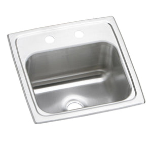 Alternate Image for Elkay Celebrity 15" Rectangular Stainless Steel ADA Bar/Prep Sink, Brushed Satin, MR2 Faucet Holes, BPSR15MR2