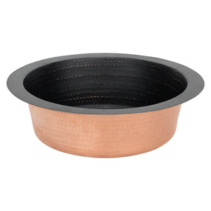 Alternate Image for Premier Copper Products 12" Round Copper Bar/Prep Sink, Glazed Black, 17 Gauge, BR12BLK2