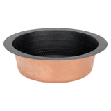 Premier Copper Products 12" Round Copper Bar/Prep Sink, Glazed Black, 17 Gauge, BR12BLK2