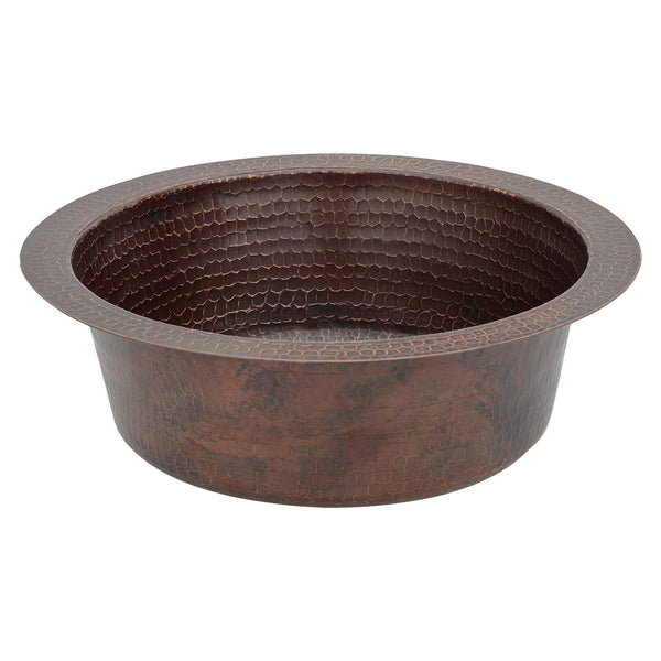 Main Image of Premier Copper Products 12" Copper Bar/Prep Sink, Oil Rubbed Bronze, BR12DB2