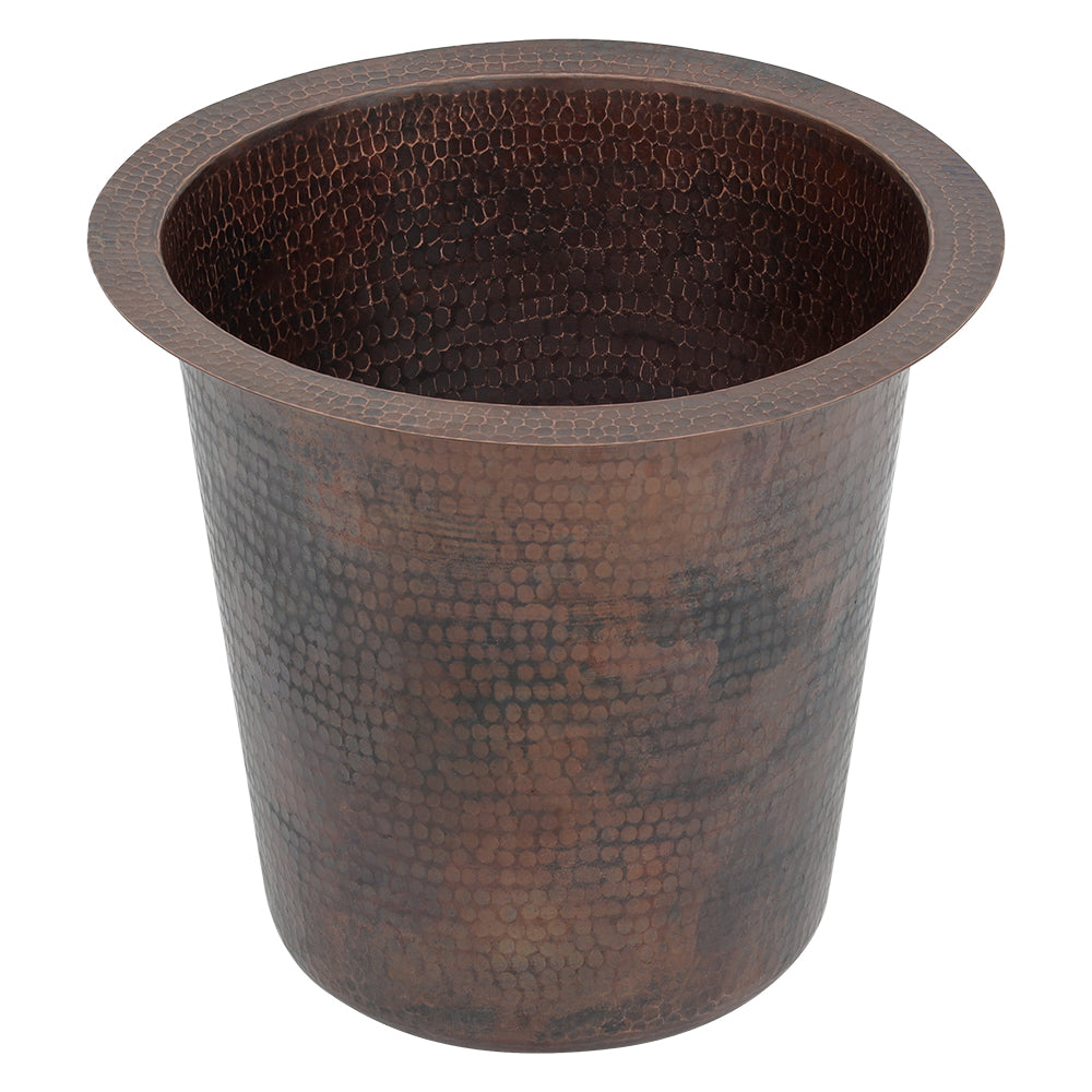 Main Image of Premier Copper Products 12" Copper Bar/Prep Sink, Oil Rubbed Bronze, BR12WDB