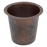 Main Image of Premier Copper Products 12" Copper Bar/Prep Sink, Oil Rubbed Bronze, BR12WDB