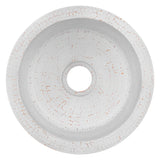 Premier Copper Products 12" Round Copper Bar/Prep Sink, Glazed White, 17 Gauge, BR12WHT2