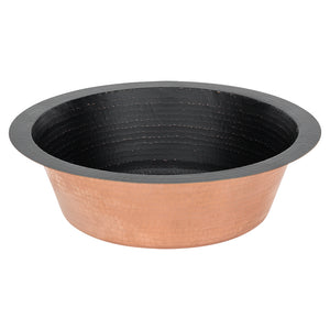 Alternate Image for Premier Copper Products 14" Round Copper Bar/Prep Sink, Glazed Black, 17 Gauge, BR14BLK2