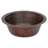 Main Image of Premier Copper Products 14" Copper Bar/Prep Sink, Oil Rubbed Bronze, BR14DB2