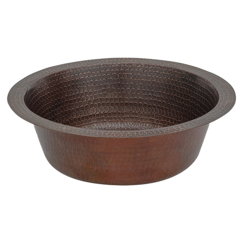 Main Image of Premier Copper Products 14" Copper Bar/Prep Sink, Oil Rubbed Bronze, BR14DB3