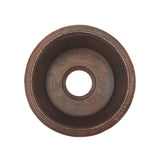 Premier Copper Products 14" Round Hammered Copper Prep Bar Sink w/ 3.5" Drain Opening, Matching Drain and Accessories, Oil Rubbed Bronze, BSP5_BR14DB3-D