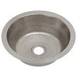 Alternative View of Premier Copper Products 14" Copper Bar/Prep Sink, Nickel, BR14EN2