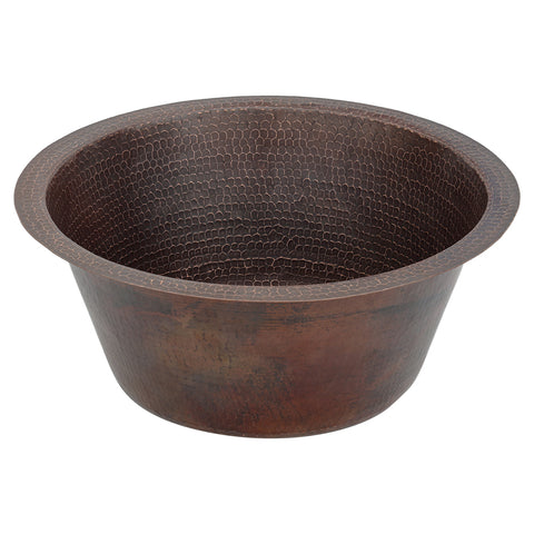 Main Image of Premier Copper Products 16" Copper Bar/Prep Sink, Oil Rubbed Bronze, BR16DB3