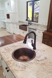 Installation Image of Premier Copper Products 16" Copper Bar/Prep Sink, Oil Rubbed Bronze, BR16DB3