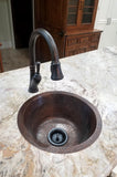 Installation Image of Premier Copper Products 16" Copper Bar/Prep Sink, Oil Rubbed Bronze, BR16DB3