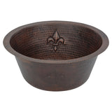 Main Image of Premier Copper Products 16" Copper Bar/Prep Sink, Oil Rubbed Bronze, BR16FDB3