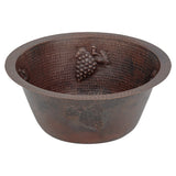 Main Image of Premier Copper Products 16" Copper Bar/Prep Sink, Oil Rubbed Bronze, BR16GDB2