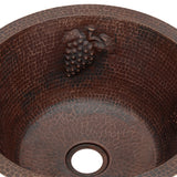 Alternative View of Premier Copper Products 16" Copper Bar/Prep Sink, Oil Rubbed Bronze, BR16GDB2