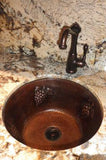 Installation Image of Premier Copper Products 16" Copper Bar/Prep Sink, Oil Rubbed Bronze, BR16GDB2